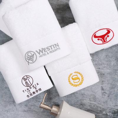 China Wholesale Custom Compressed Hotel Floor Towel Compressed White 100% Cotton Hand Face Bath Towel Set Hotel White for sale