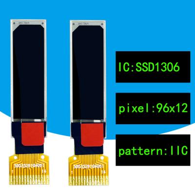 China 0.69 Inch OLED Display Pixel 96x16 White Driver SSD1306 14PIN QTSS for sale