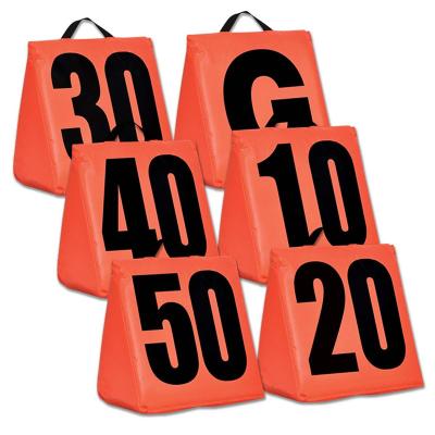 China Triangle Yard Markers FOLDING WEIGHTED FOOTBALL TOUCHLINE YARD MARKERS for sale