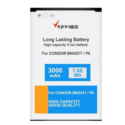 China Original Cell Phone Factory Price Li-ion Lithium Battery Mobile Phone Battery For Condor Bgn517 P6 for sale