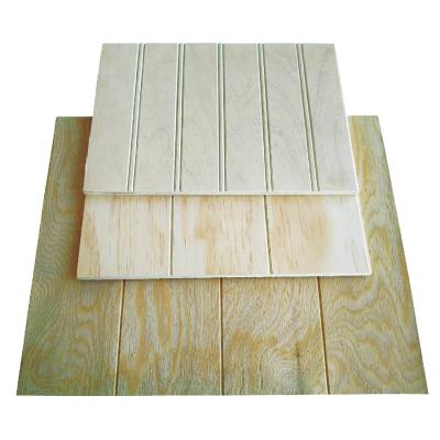 China Modern U V W Tongue And Grooved Plywood Poplar Pine Veneer Materials Grooved Plywood for sale