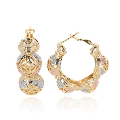 China CLASSIC Laminado d'Oro gold plated hoop earrings different color for sale