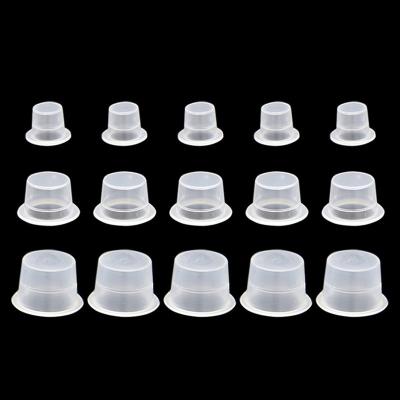 China 100pcs/bag Microblading Tattoo Ink Cups Disposable Regular Permanent Plastic Makeup Clear Container Holder Container Tattoo Ink for sale