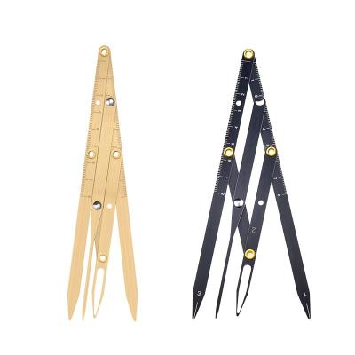 China New Popular Gold/Black/Silver Stainless Steel Scale Customize Logo Microblading Eyebrow Symmetry Ratio Divider Ruler For Makeup Silver/Gold/Black for sale