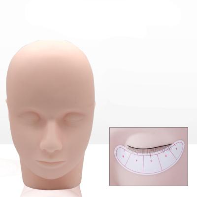 China High Quality Silicone Mannequin Head Makeup Practice Eyelash Model Dummy Closed Headform Mold Training Head High Quality Silicone Head Grafting Mold for sale