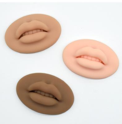 China High-fidelity Open European Lip Embroidery Mold Practice Lip Tattoo Practice Skin 50*77mm Lip Tattoo Practice Skin 50*77mm for sale