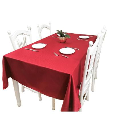 China Home decor twill jacquard fabric tablecloth wholesale customized waterproof for wedding banquet restaurant for sale