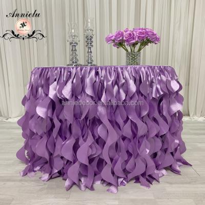 China Modern fancy lavender willow curly tablecloth for wedding events for sale