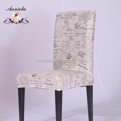 China Wholesale Washable Polyester Spandex Plain Printed Dining Chair Cover for sale