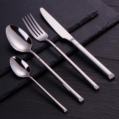 China Luxury Stainless Steel Viable Stainless Steel Fork and Spoon Cutlery Knife Wedding Cutlery Sets for sale