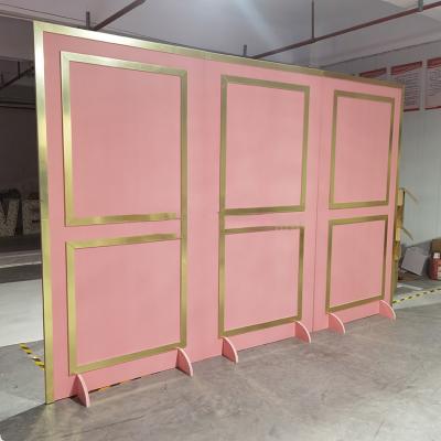 China Wedding Geometric PVC Panels Stage Wedding Backdrop Panel Classic Stand for sale