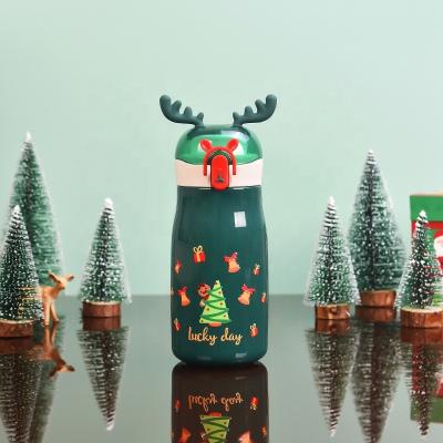 China PORTABLE Hot Sale Christmas Gift Deer Shaped Cute Kids Thermos Vacuum Flask Stainless Steel Insulated Water Bottle for sale