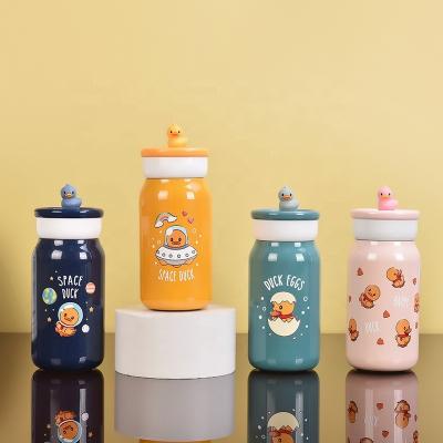 China Low MOQ 8-12 Hours Vacuum Flask 304 Stainless Steel Insulation 360ml PORTABLE Cute Cartoon Thermos Bottle for sale