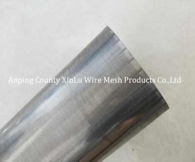 China Round 316L Stainless Steel Filter Element 30mm Slot Wedge Wire Pipe Non Magnetic for sale