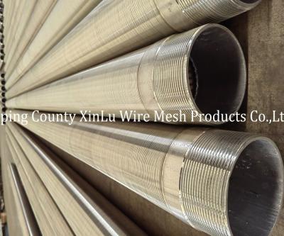 China Wedge Wire Wrapped Screens Stainless Steel Water Well Pipe 76 - 500mm Diameter for sale