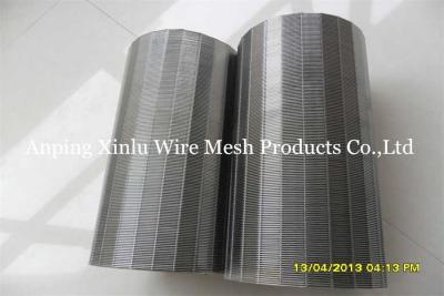 China Stainless Steel Reversed Wedge Wire Screen Pipe V Profile Wrapped for sale