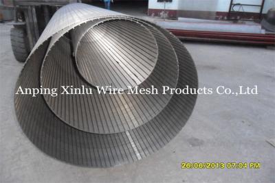 China Abertura ranurada continua de acero inoxidable de Vee Wire Screen Basket With en venta