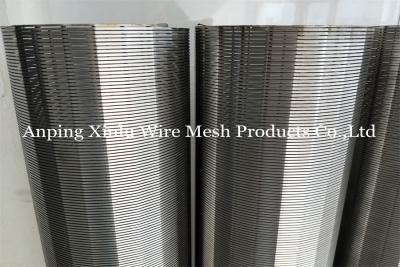 China Smooth Wedge Wire Well Screen Pipe Electrolytic Polishing Wire Wrapped  100 Micron for sale