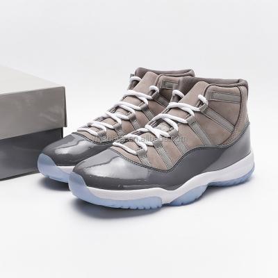 China Best Quality Anti-slip Brand Logo Sports Shoes AJ 11 Original Retro 1:1 Fresh Gray Bred Fashion Men's Basketball Style Shoes Sneakers for sale