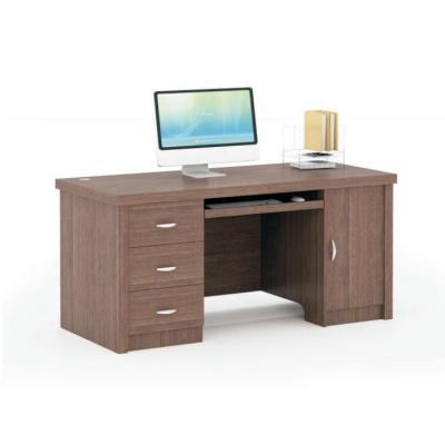 China Factory traditional single cheap wooden brown wooden with lots of drawer study desk table computer desk wholesale for sale