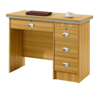 China Wholesale Lots of Traditional Single Wooden Cheap Wooden Brown Drawer Study Desk Computer Desk Factory for sale