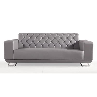 China Office and living room furniture sofa 2021 new modern convertible gray leather sofa for sale