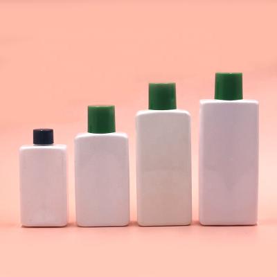 China New Square Cosmetic Wholesale White Screw Caps Bottle Plastic Empty Pet Bottle 100ml 170ml 200ml 250ml PET Toner Bottle Cap for sale