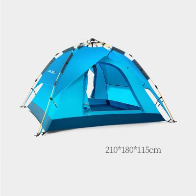 China Waterpoof Equipment Portable Automatic Four Person Large Field Thickening Tent Outdoor Camping Tent for sale