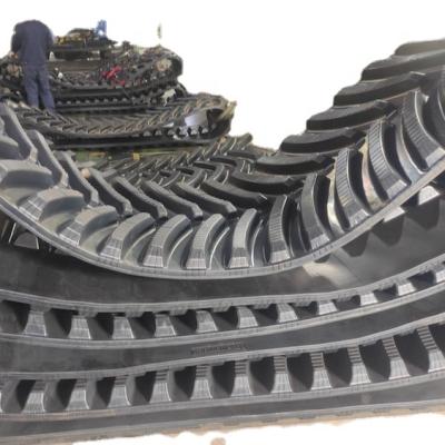 China 762mm x 152.4mm x 42 Dumper Rubber Track / Mst2000 Rubber Track Machinery Tractors Track (800*125*80) for sale