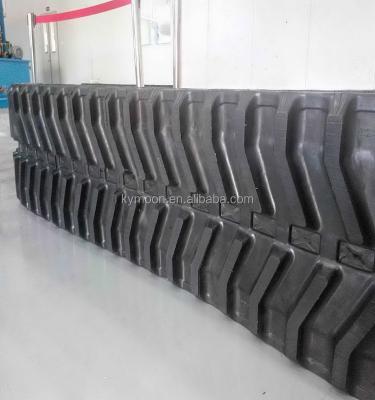 China Agriculture rubber track for rice harvester, kubota combine parts 450x90X48 wide range size rubber track for many brands vehicle for sale