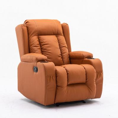 China Recliner 2023 High Quality Modern Leather Manual Rocker Recliner OEM McGann Brown Sofa For Living Room for sale