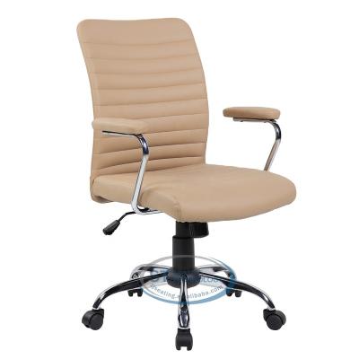 China (Size) Hot Selling Best Price Luxury High Quality Leather Mid Back Adjustable Office Chairs for sale