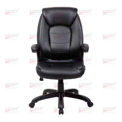 China (Size)High Quality Ergonomic Adjustable Computer Cadeiras De Escritorio Novas Armrest Black Leather PU Chairs For Wholesale for sale