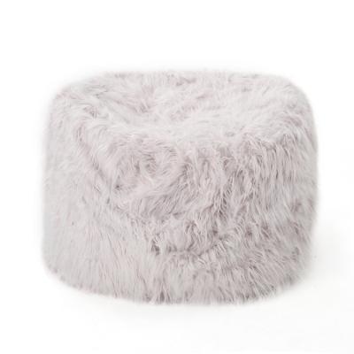 China Cozy Soft Free Shipping in USA dropshipping 5ft Large Round Soft Fluffy Faux Fur Bean Bag Lazy Sofa for sale