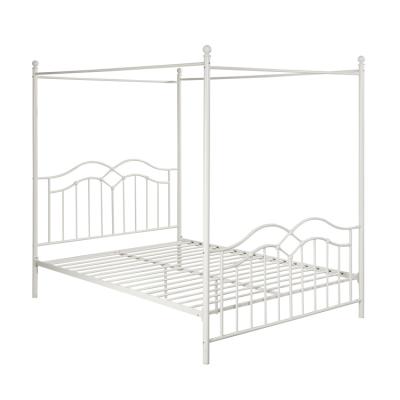 China Free Shipping Convertible to Traditional U.S. Iron Canopy Queen Bed Frame for sale