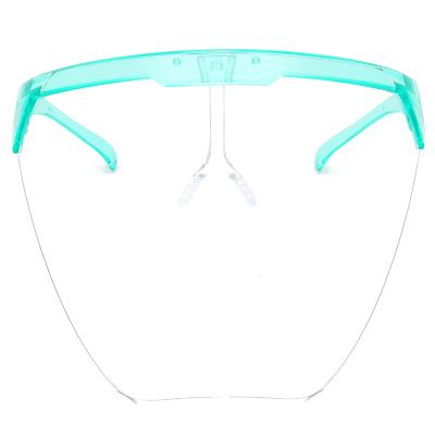 China Wejump Shield Ready To Board Transparent Reusable Anti Fog Plastic Face Shields With Frame for sale