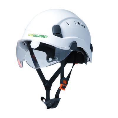 China Head Protector Wejump PPE CE EN397 ABS Hard Hat With Goggles for sale