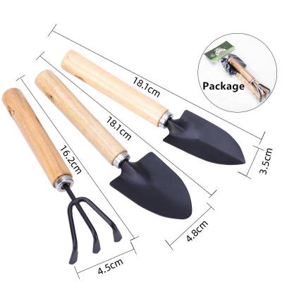 China Wejump Eco-Friendly Mini Carbon Steel Garden Tools With Handle Garden Shovel Wooden Garden Tool Kit for sale