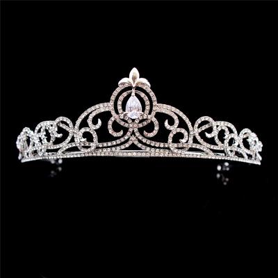 China Alloy Headband Hair Accessories Birthday Crown Wholesale Wedding Tiaras And Crowns With Rhinestones for sale