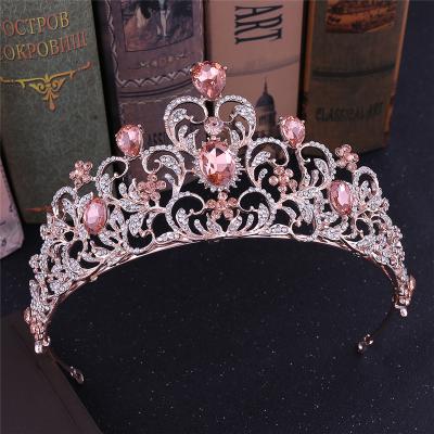 China High Quality Luxury Alloy Heart Princess Bridal Pageant Crown Tiaras Rhinestones Crowns For Wedding Jewelry for sale