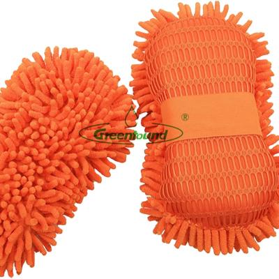 China Super Water Absorption Microfiber Car Wash Sponge Microfiber Chenille Cleaning Sponge for sale