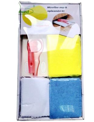 China New Viable Household High Value Flat Mop Cleaning Kit Microfiber Mop Replacement Cleaning Cloth for sale