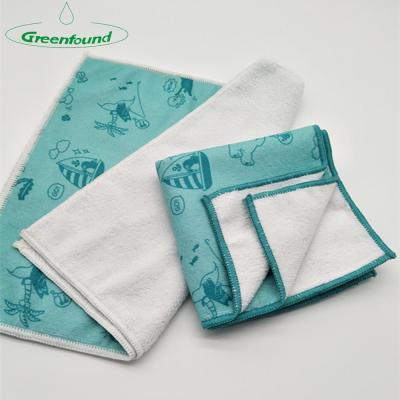 China Sustainable Factory Directly Sell Custom Printing Microfiber Cleaning Cloth for sale