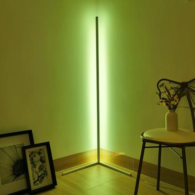 China Modern Indoor Home Decor Smart Corner Floor Standing Floor Lamp Lighting Stand Modern Floor LED RGBWW Light Floor Lamps for sale