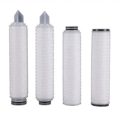 China Poplypropylene China Cheap 10 Inch No Fiber Releasing Alkaline Water Sand PP Pleated Filter Cartridge for sale