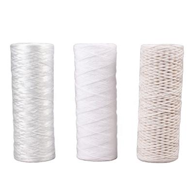 China Filtration 5 Micron 40 Inch Sediment Cotton Twine Wound PP Core Water Filter Cartridge / Stainless Steel Core for sale