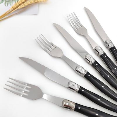 China Sustainable Western Stainless Steel Steak Knife Dinnerware Knife And Fork Set for sale