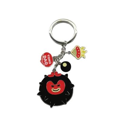 China Factory Wholesale High Quality Metal Coin Purse Key Chain With Mini Figurine Charms for sale