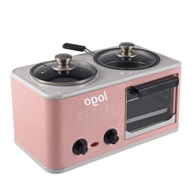 China Modern Hotel Household 3 In 1 Breakfast Makers Lunch Machine Stove +Toaster Oven+ Coffee Maker for sale