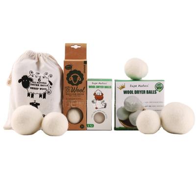 China New Zealand XL Reusable Organic Dryer Balls 100% Eco Friendly Wool Dryer Ball Smell Elimination/Dehumidification Wool Dryer Balls for sale